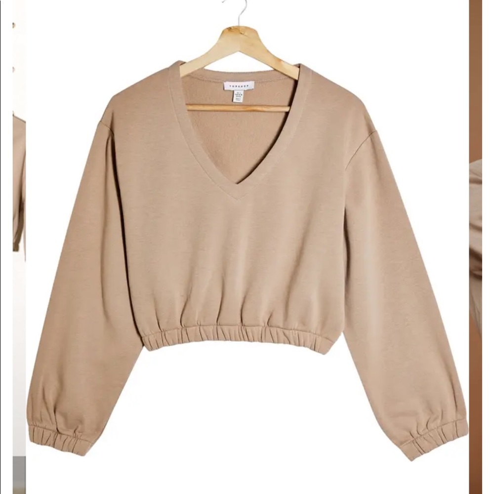 Cotten blend cropped pullover